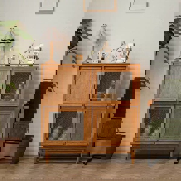 Harriet Sideboard, Bedside Table Solid Wood and Glass-Ritconcept-A-Rit Concept