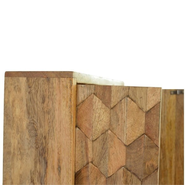 Artisan Furniture Pineapple Carved Mirror Cabinet