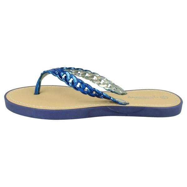 Savannah Ladies Savannah Toe Post Sandals With Upper Detailing