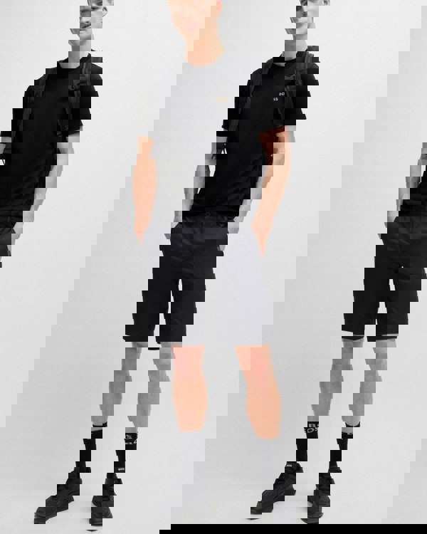 BOSS Green Tee Mens Stretch Cotton T-Shirt with Contrast Logo NOS - Black 002