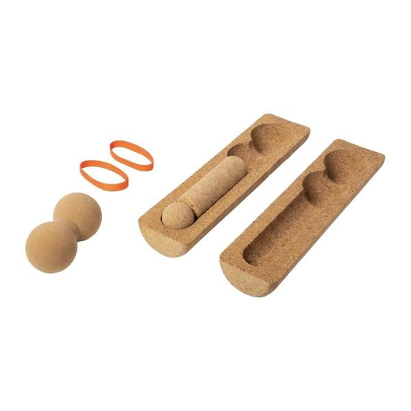 Centra Balance Board 5-In-1 Cork Ankle Trainer With Massage Ball Home Brown