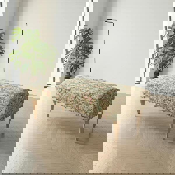 Multi-functional storage ottoman with designer stitched lid for home interiors