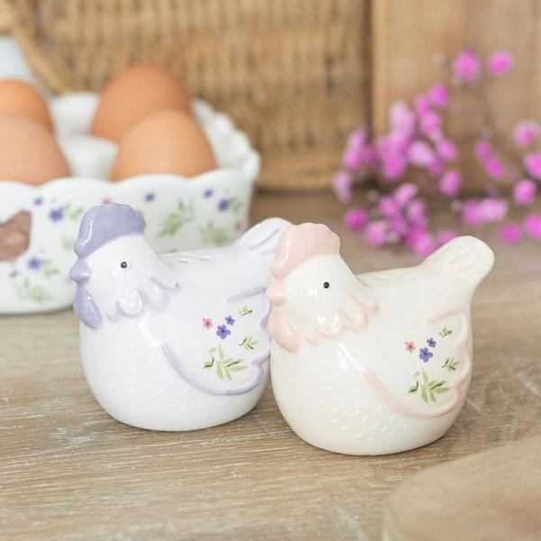 Kingsbury Gifts Ceramic Hen Salt & Pepper Shakers