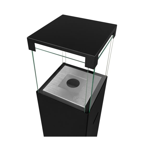 BIOFireplacesGMT Freestanding Bio Fireplace Patio Black Matt Ventless