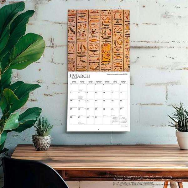 Ancient Egypt Calendar 2027, Wall Calendars, Month To View, Travel, Gift