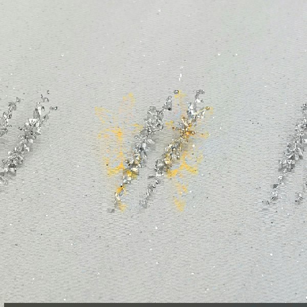 Drop earrings vintage inspired floral gold sparkly