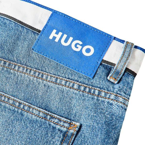 Hugo Mens Nate Denim Wide Leg Jeans - Medium Blue - 