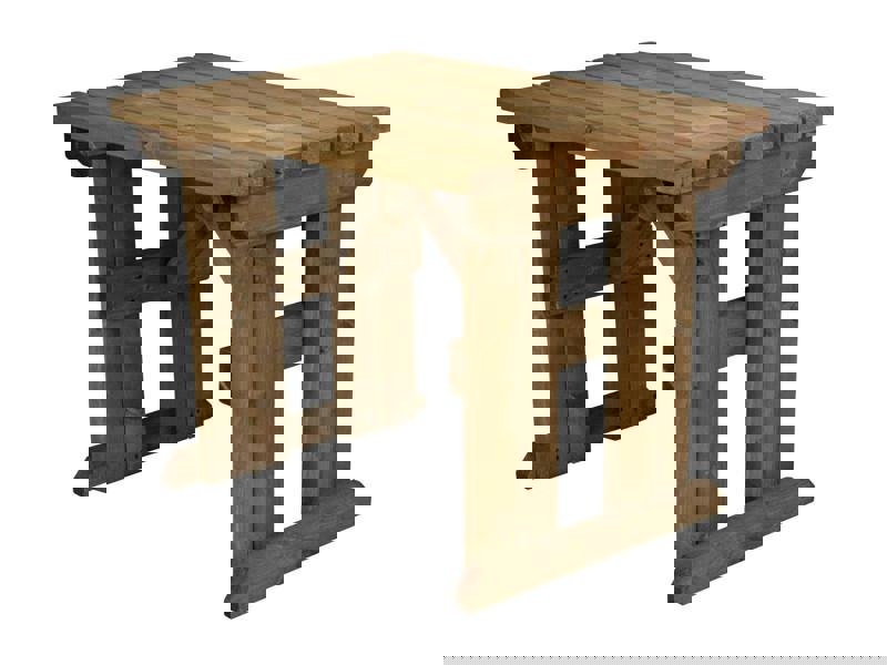 Hollies Wooden Garden Table – Rustic Finish Outdoor Picnic Dining Desk for Gardens, Patios, and Backyards