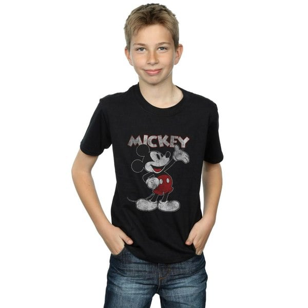 Disney Boys Mickey Mouse Presents T-Shirt - Black