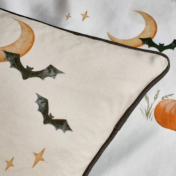 Catherine Lansfield Halloween Highland Cow Soft Touch Cushion Natural