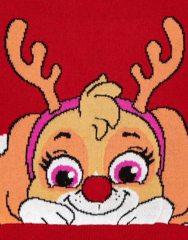 Paw Patrol Girls Red Skye Christmas Jumper