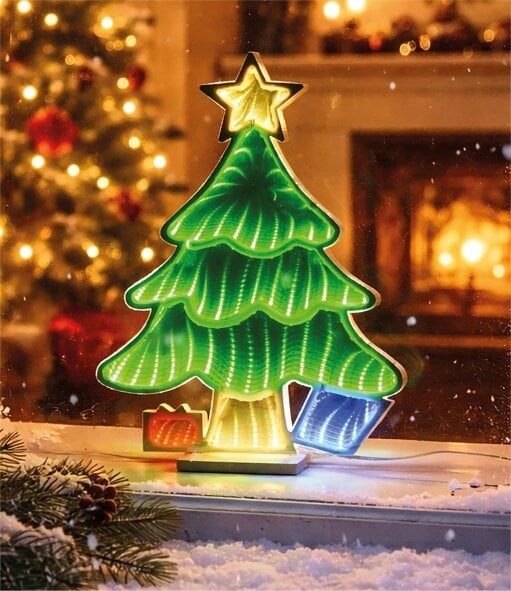 Scotts of Stow Xmas Haus Multicolour LED Infinity Light Tree Indoor Decoration
