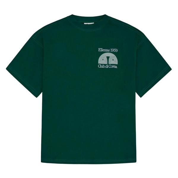 Ellesse Mens Club Di Corsa T-Shirt - Dark Green - 