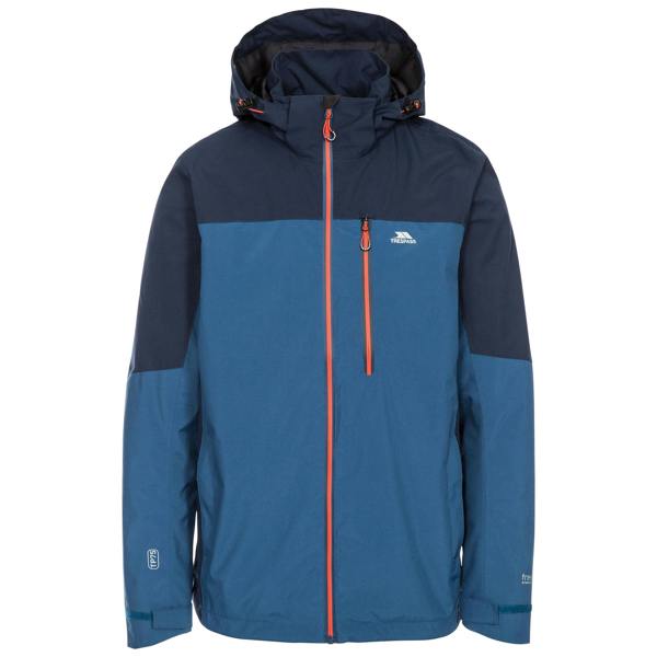 Trespass Mens Tappin Hooded Waterproof Jacket - Indigo - 
