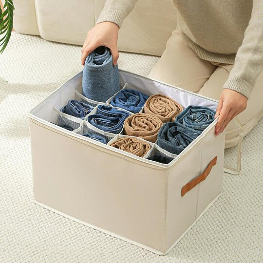 Havendro Foldable Shoe Storage Box for Closet Organiser with Clear Lids for Wardrobe Tool