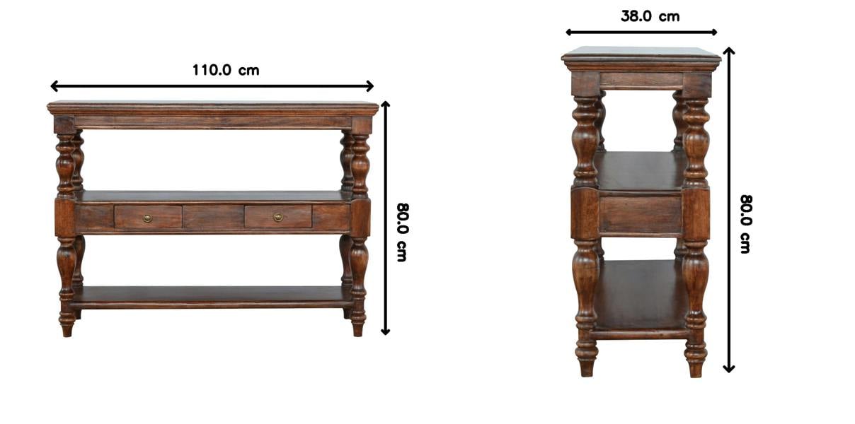 Artisan Furniture Solid Wood Turned Leg Console Table