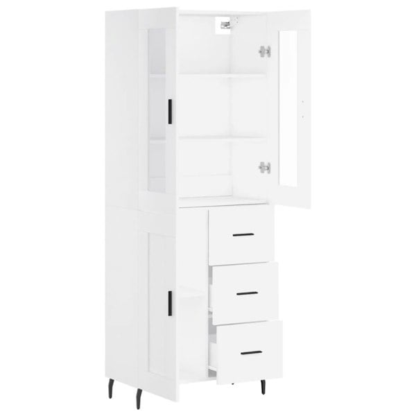 Berkfield Highboard White 69.5x34x180 cm Engineered Wood
