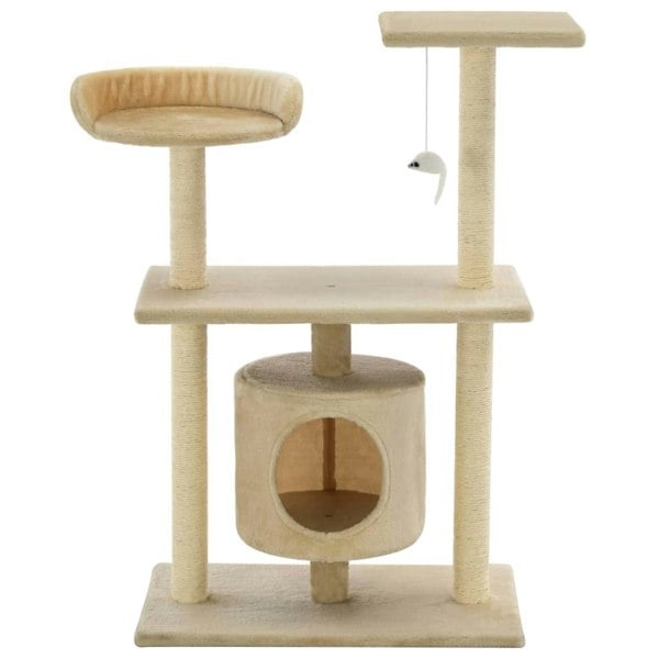 Berkfield Cat Tree with Sisal Scratching Posts 95 cm Beige