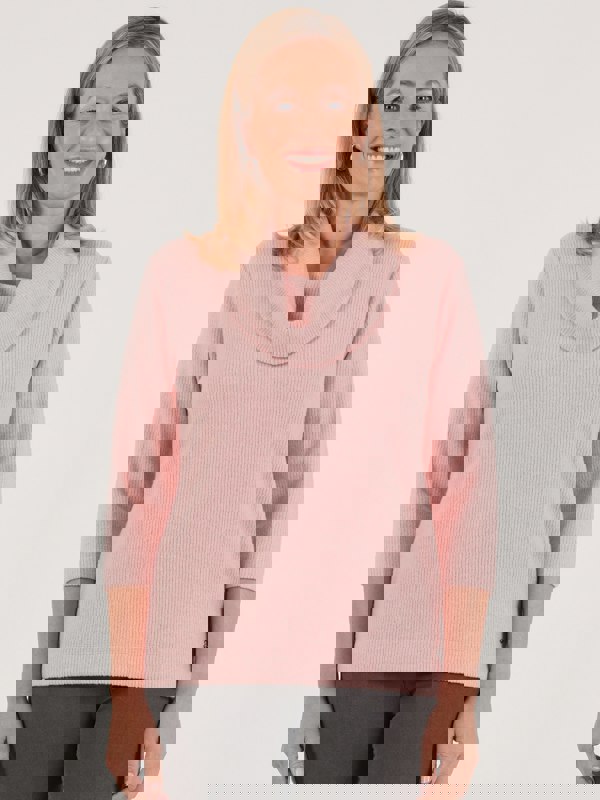 PennyPlain Ribbed Cowl Top - Blossom