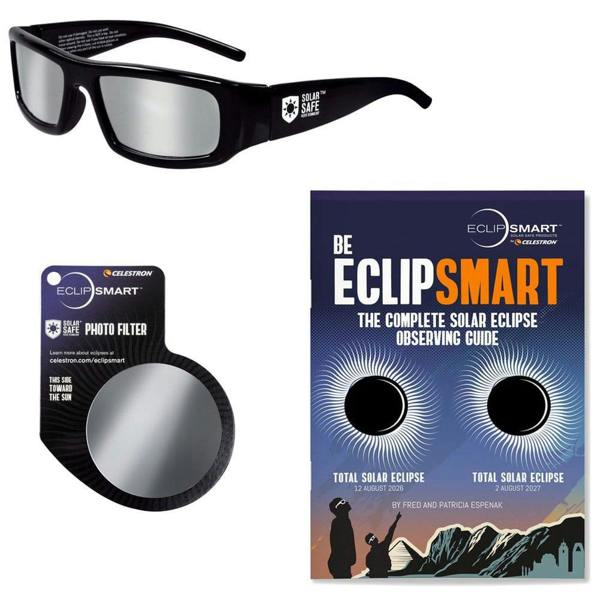 Celestron EclipSmart Solar Eclipse Observing Kit Glasses, Photo Filter and Guidebook