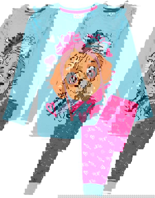 Paw Patrol Girls Blue Skye Long Sleeve Long Leg Pyjama Set [dis]