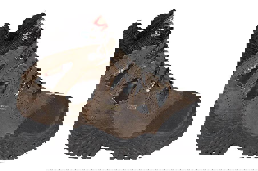 Cofra New Jackson Gore-Tex Mens Composite Toe Midsole Safety Boots, sturdy brown and black safety footwear with rugged sole and ankle support.