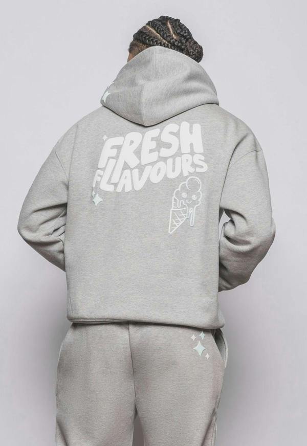 Fresh Couture Fresh Flavours  Hoodie - Marl Grey