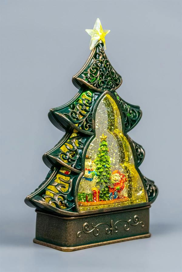 One Size Christmas Scene Globe Lantern with Swirling Water Glitter, Music and Warm LED Lights image 7