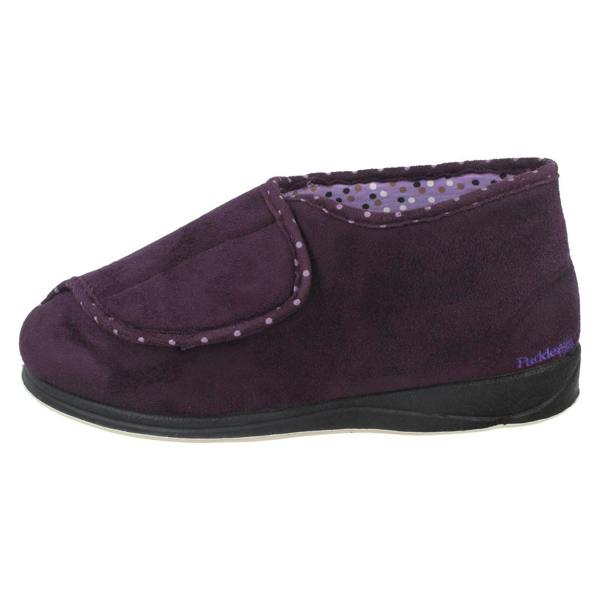 Padders Ladies Padders Wide Fitting Boot Style Slippers Cherish
