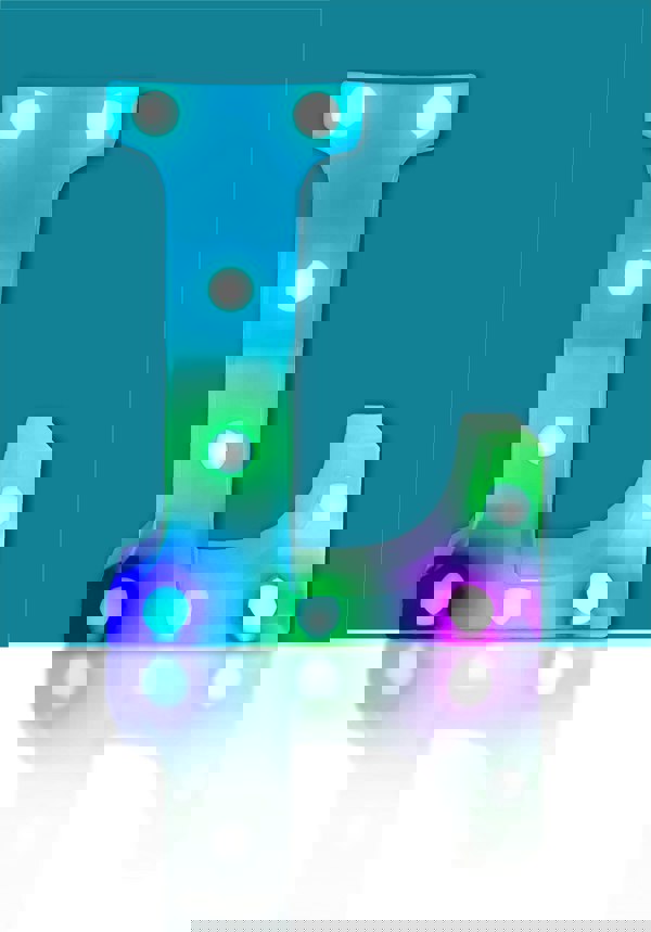 St Helens Battery Operated RGB Letter   With Remote Control Letter L