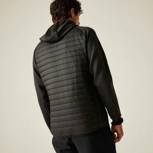 Regatta Mens Andreson Hybrid Jacket - Black/Burnt Henna - XL - Black/Burnt Henna - 100% Polyamide