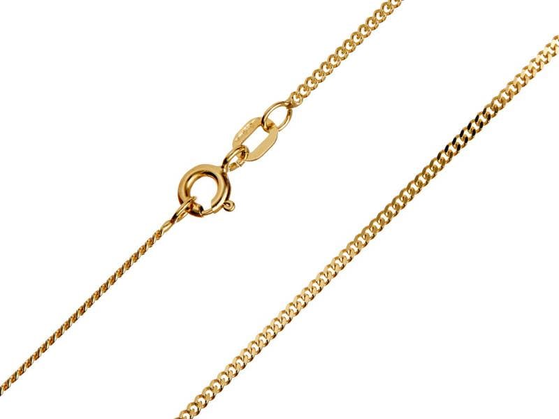 Cooksongold 9ct Yellow Gold Necklace Chain, Diamond Cut Curb Necklace