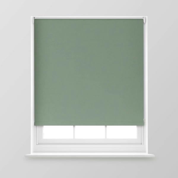 A.Unique Home Trimmable Blackout Roller Blind - 3FT - SAGE - 90cm(W) x 170cm(L)
