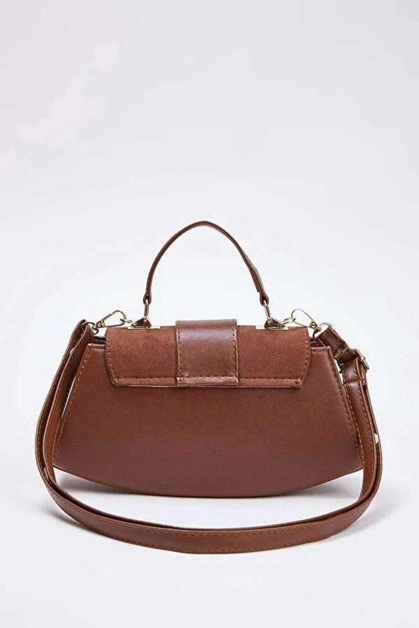 WOVCOR Suede Women's Mini Shoulder Bag with Accessory Closure
