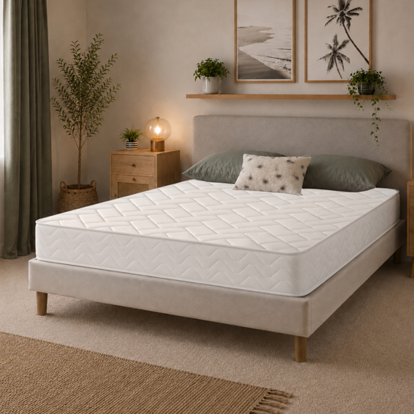 Starlight Beds Quilted Brick Hybrid Mattress - 18cm Deep, Soft Firmness