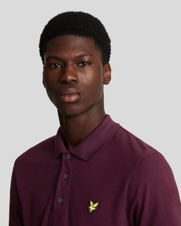 Lyle & Scott Plain Polo Shirt - Weavers Claret