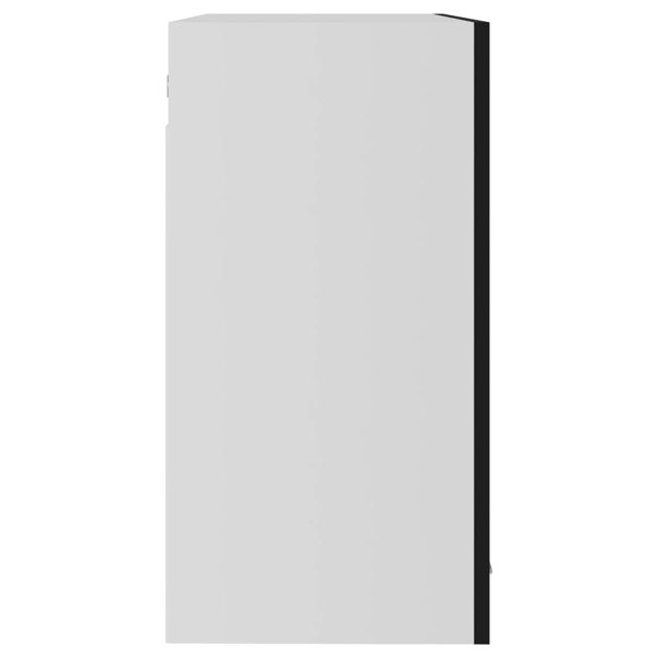 Berkfield Hanging Glass Cabinet Black 80x31x60 cm Engineered Wood