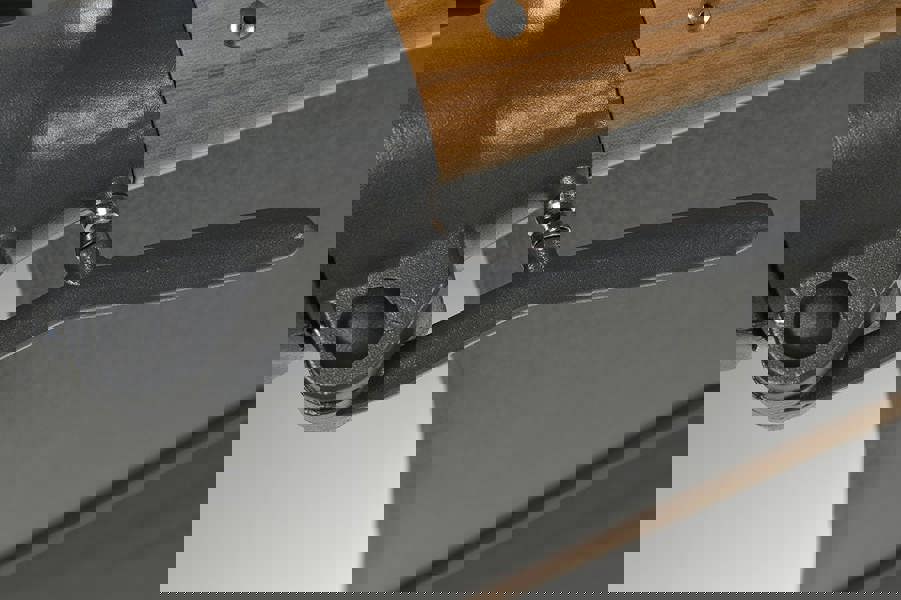 Garden Impressions Hawaii Deluxe 300cm x 300cm Teak Effect Pole Square Cantilever Parasol with 90kg Moveable Granite Base