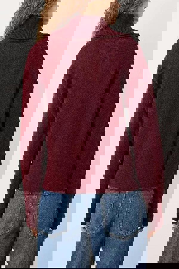 WOVCOR Soft Textured Oversize Knit Cardigan with Zipper