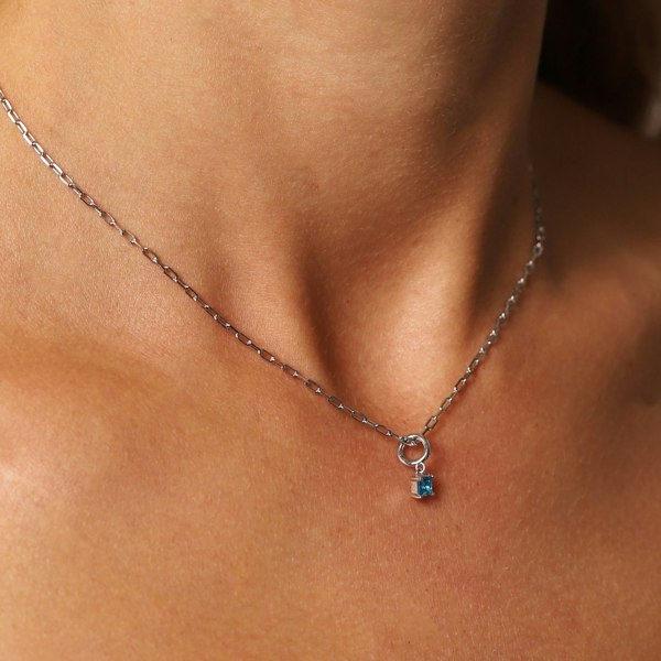 Gold Trip March Birthstone Necklace