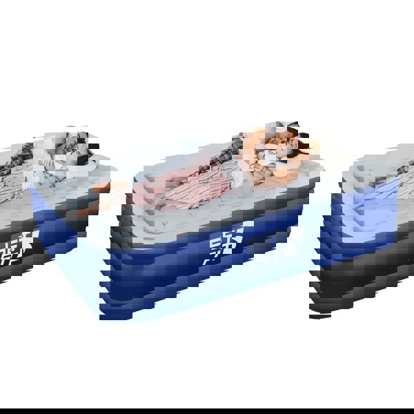 Get Fit Blow Up Air Bed with Built In Electric Pump- Free Pillow - Elevated Air Mattress - King