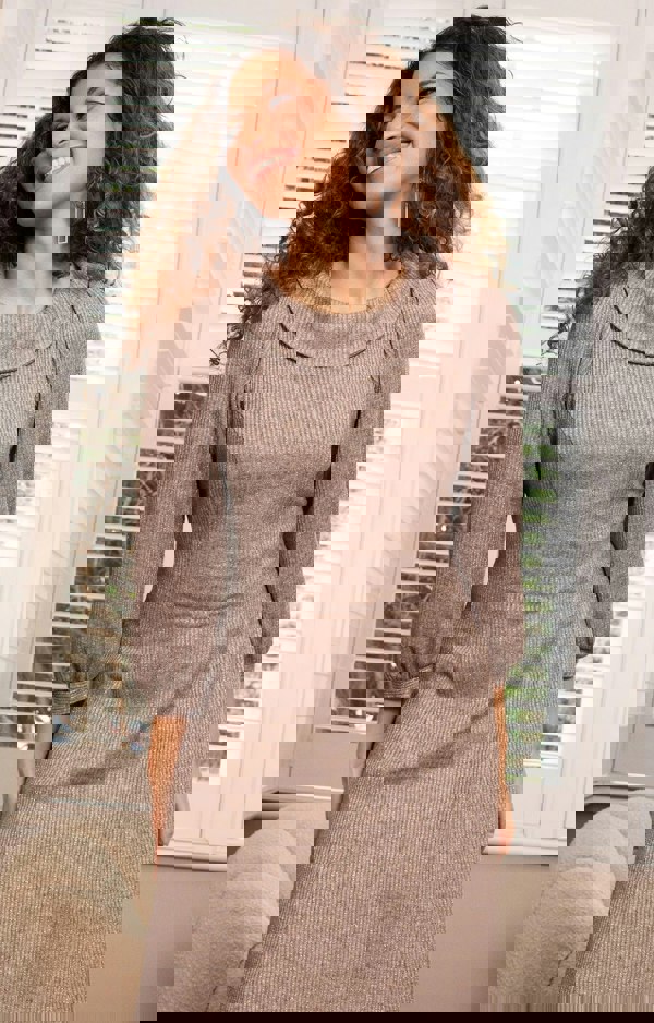 Alie Street London Meredith Turtle Neck Dress (Sparkle Chocolate)