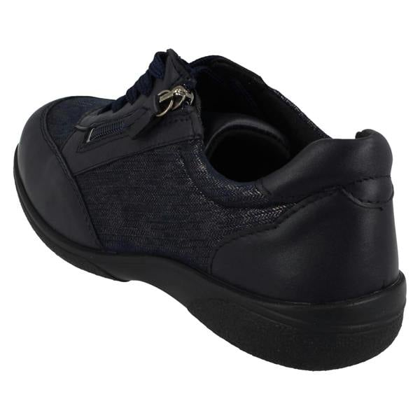 DB Shoes Ladies DB Shoes Wide Fit With Stretch Casual Lace Up/Zip Shoes Wayfaring
