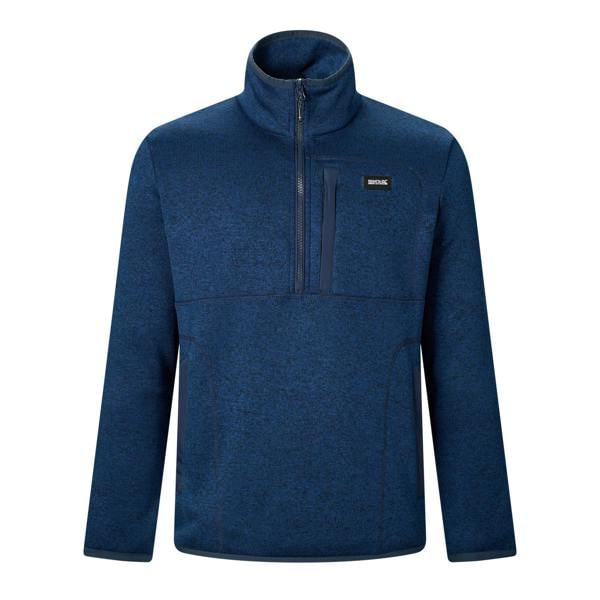 Regatta Mens Barlee Quarter Zip Fleece Top - Navy - 