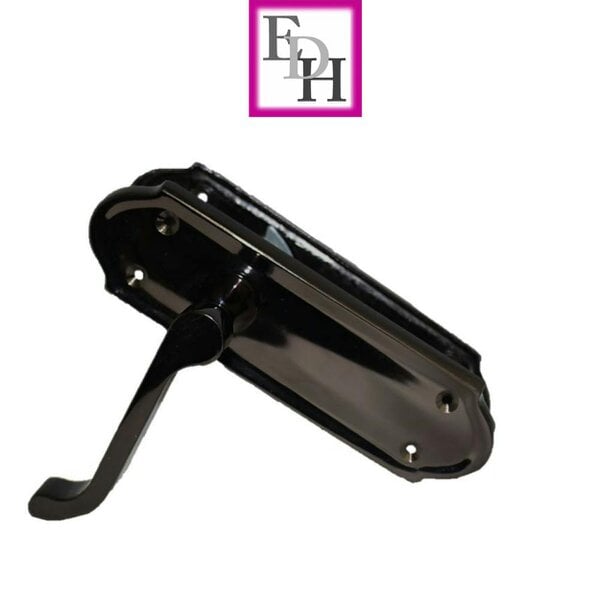 EDH Door Hardware Black Nickel Internal Door Handles Ashford Style Lever Latch – Epsom Pair Set