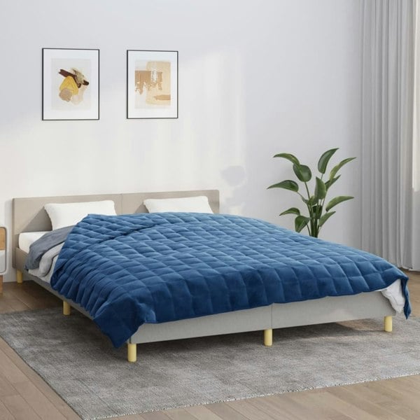 Berkfield Weighted Blanket Blue 200x200 cm 9 kg Fabric