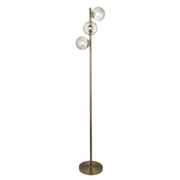 Pagazzi Lighting Tamara 3-Light Antique Brass Floor Lamp