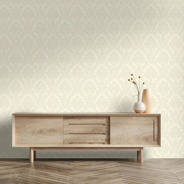 Grandeco Pattano Classical Luxury Damask Cream Wallpaper