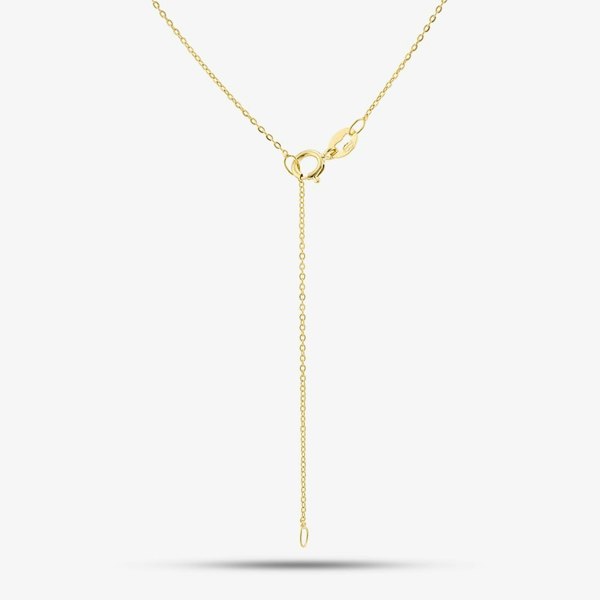 T. H. Baker 9ct Two Colour Gold Half Textured Open Heart Pendant Necklace UPD2302YW
