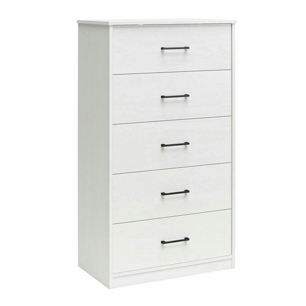 Dorel Home BrEZ Build Pearce 5 DRW Dresser White Oak